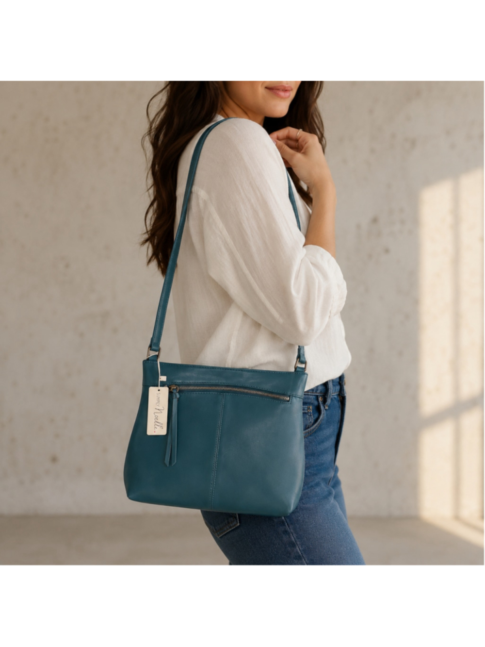 Simply Noelle HBN9021 Teal Shoulder Crossbody Bag Purse NWT Adjustable Strap